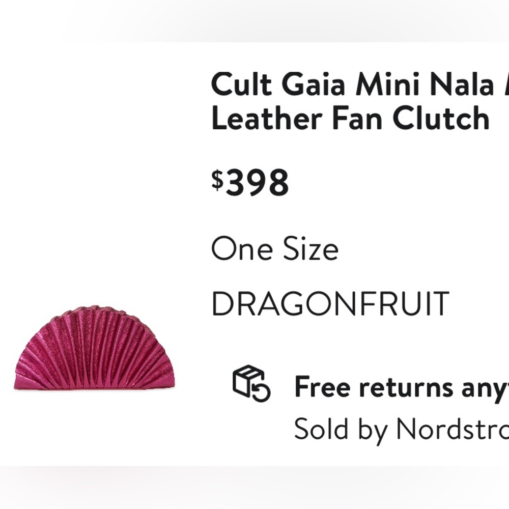 Cult Gaia Nala Clutch, Pink